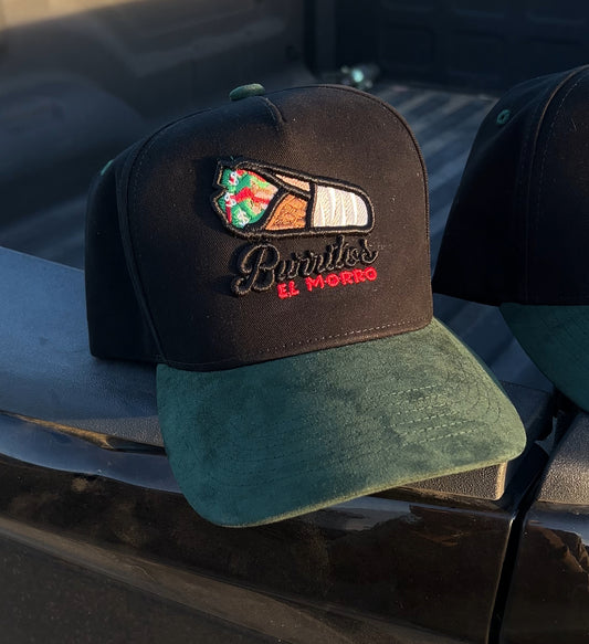 Black Burrito Money Green suede hat