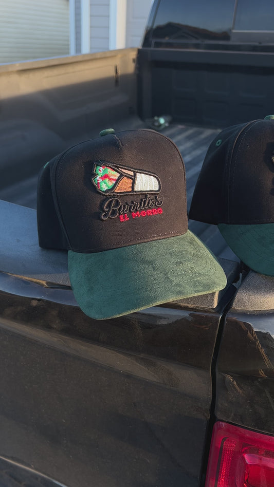 Black Burrito Money Green suede hat